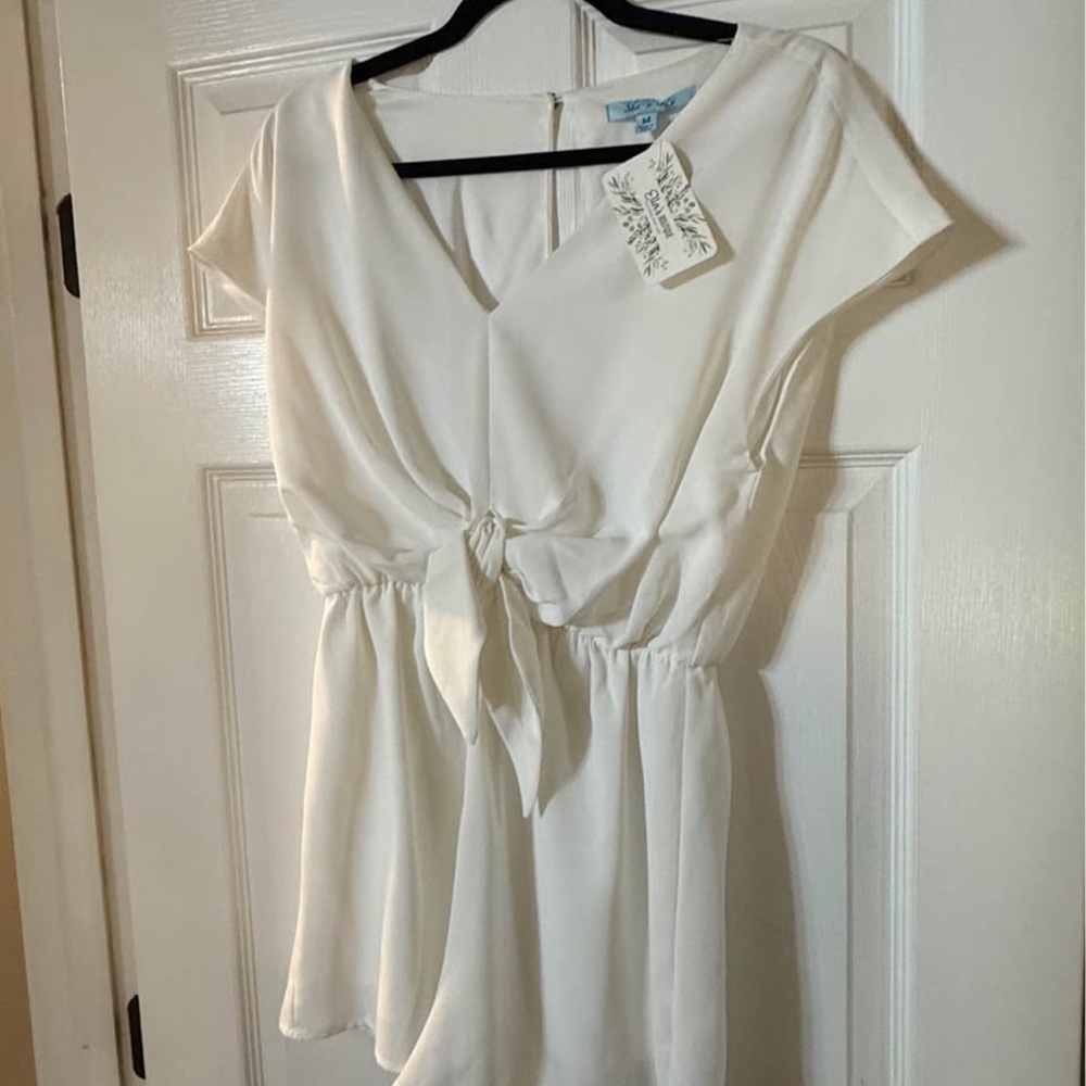 She + Sky Classic White Dress